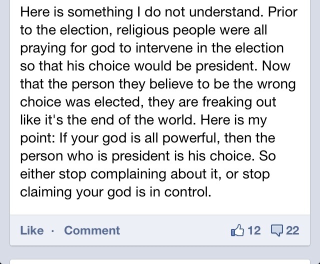 God and the election