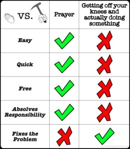 Praying vs doing